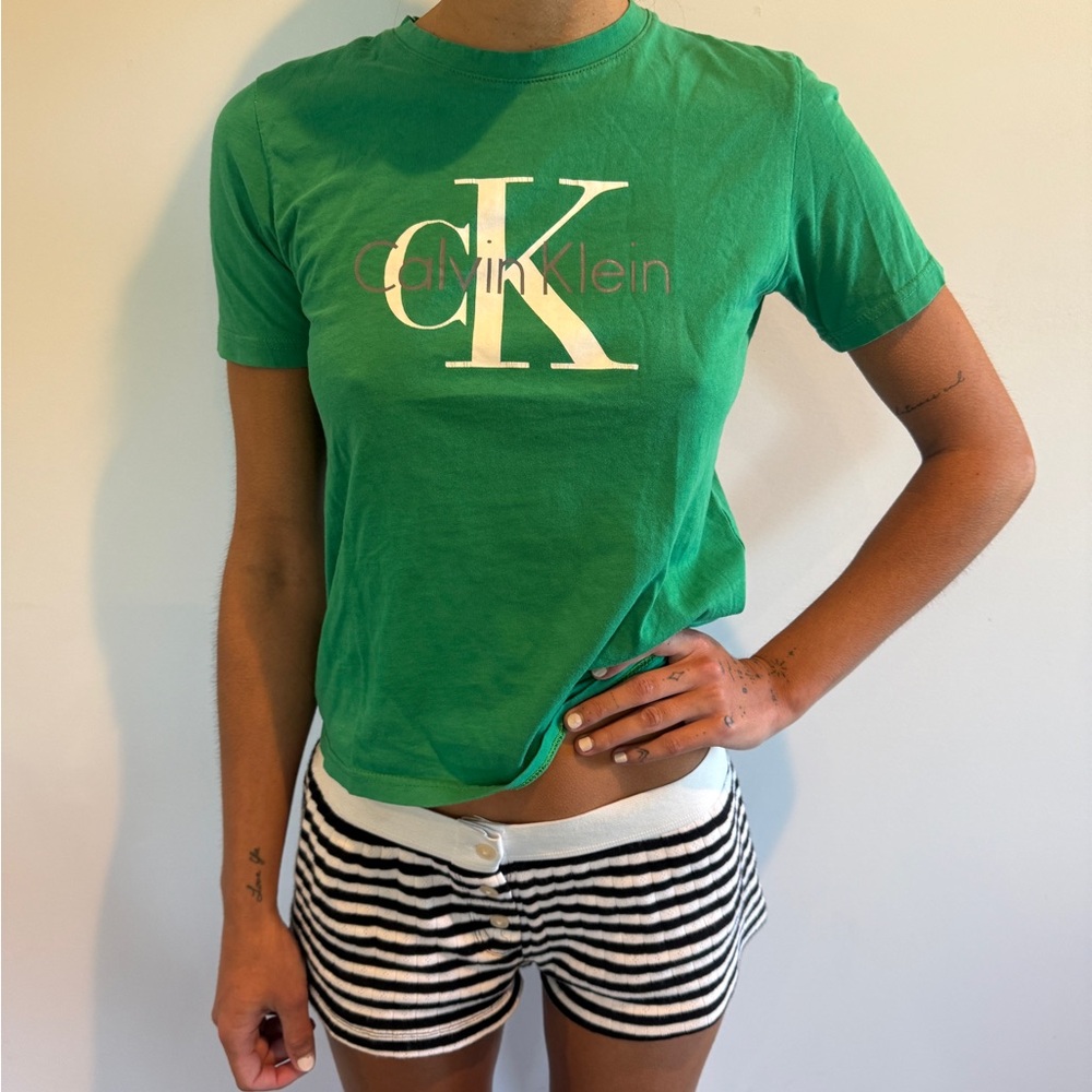 Calvin Klein Vibrant Green Short Sleeve Tee